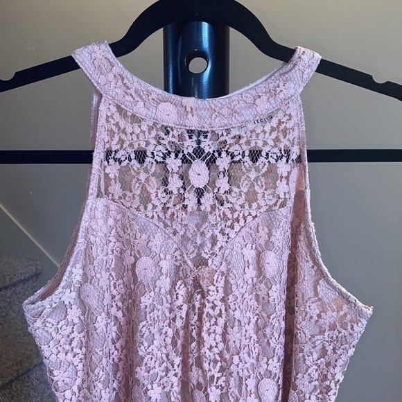 Monteau Lace Tunic Top Flower Detail Sleeveless Size M - Picture 6 of 9